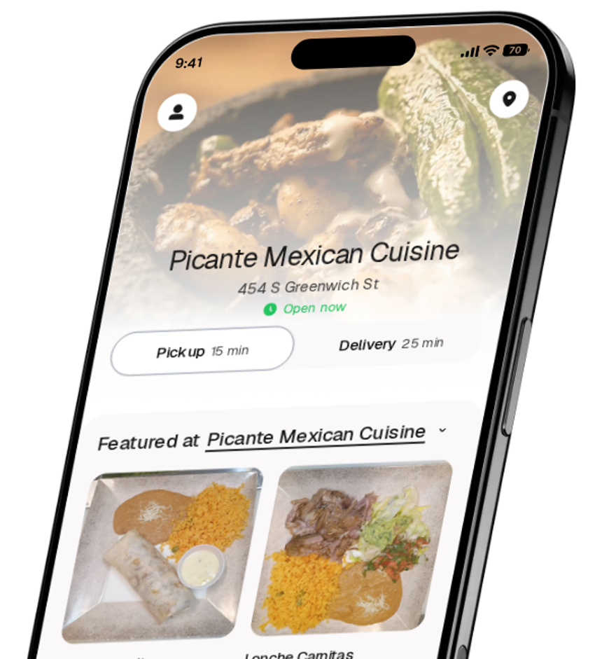 Picante Mexican Cuisine app preview